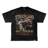 Sean Strickland 'DON'T TREAD ON ME' tee (Black) — Standard Issue Heavyweight, front