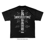Joshua Van 'Cross Typography' Tee (Black) — back