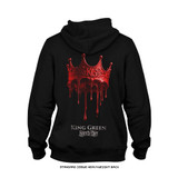 Bobby 'KING' Green 'CROWN DRIP' Heavyweight Hoodie (Black X Red) — back