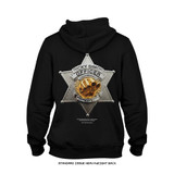 Ricky Simon 'Back the Badge' Premium + Standard Issue  Heavyweight Hoodie (Black) — back