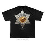 Ricky Simon 'Back the Badge' Tee (Black) — back