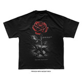 Tracy Cortez 'THE ROSE' tee (Black) — Premium Heavyweight, back