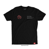 Tracy Cortez 'THE ROSE' tee (Black) — Signature Lightweight, front