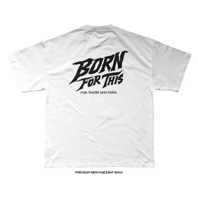 Born For This™ CORE Logo Tee (White) — back