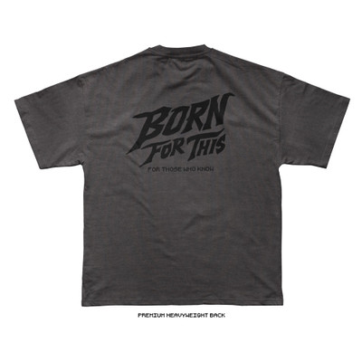 Born For This™ CORE Logo Tee (Ash Black) — back