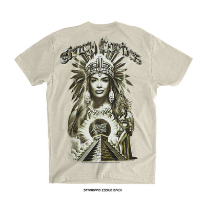 Tracy Cortez 'Azteca Goddess' Tee (Natural) — back