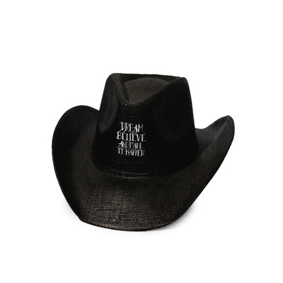 Diego Lopes Dream Believe Western Cowboy Hat (Black) — front