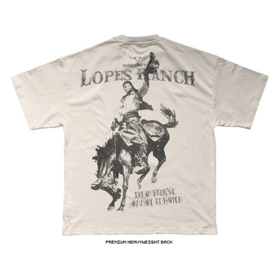 Diego Lopes 'Lopes Ranch' Tee (Natural) — back