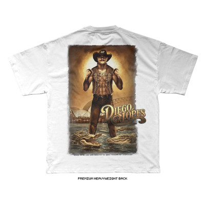 Diego Lopes UFC 325 'Crocodile Lopes' Tee (White) — back