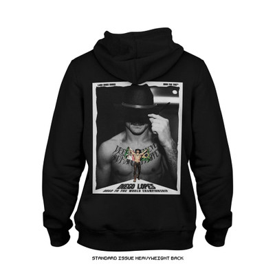 Diego Lopes UFC 325 'Road to the Championship' Heavyweight Hoodie (Black) — back