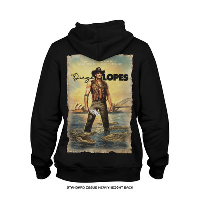 Diego Lopes UFC 325 'Diego Dundee' Heavyweight Hoodie (Black) — back