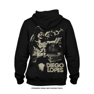 Diego Lopes UFC 325 'A Scanner Lopes' Heavyweight Hoodie (Black) — back