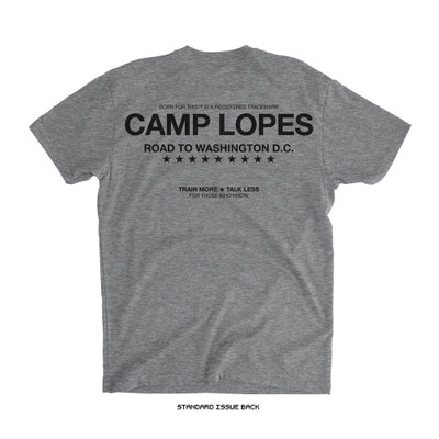 Diego Lopes 'CAMP LOPES' Tee (Heather Gray) — back