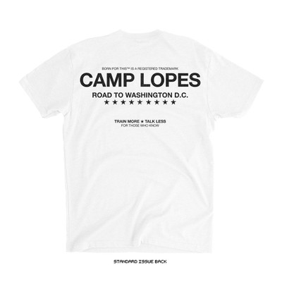 Diego Lopes 'CAMP LOPES' Tee (White X Black) — back
