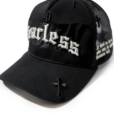 Joshua Van ' UFC 328 Born Fearless' Mesh Trucker Hat (Black) — front