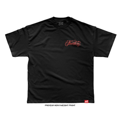 Joshua Van 'UFC 328 Team Fearless Script' Tee (Black) — front