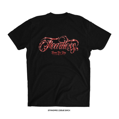 Joshua Van 'UFC 328 Team Fearless Script' Tee (Black) — back