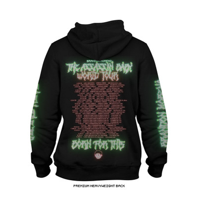 Brandon Moreno 'World Tour' Heavyweight Hoodie (Black) — back