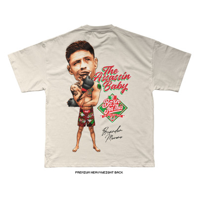Brandon Moreno 'AB Bobble Head' Tee (Natural) — back