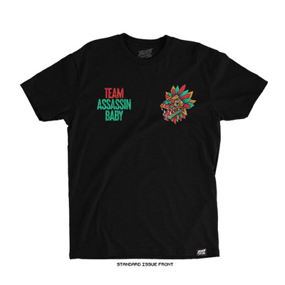 Brandon Moreno 'Team Assassin Baby Quetzal' Tee (Black) — front