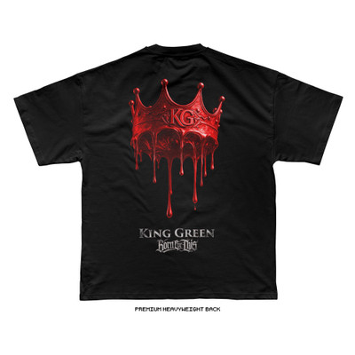 Bobby 'KING' Green 'CROWN DRIP' Tee (Black X Red) — back