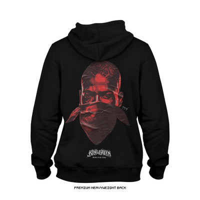 Bobby 'KING' Green 'BANDANA' Heavyweight Hoodie (Black) — back