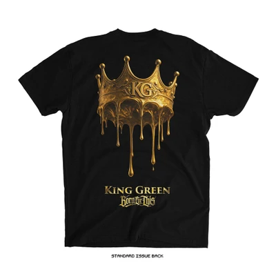 Bobby 'KING' Green 'CROWN DRIP' Tee (Black X Gold) — back