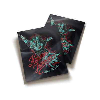 The Korean Zombie 'ZOMBIE SHAKA' Weatherproof Sticker (Black) — front