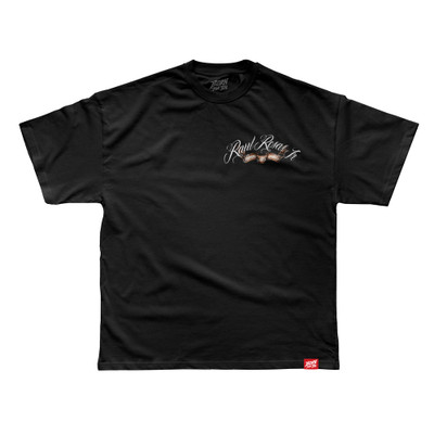 Raul Rosas Jr. 'Vintage Collage' Tee (Black) — front