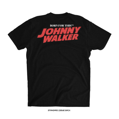 Johnny Walker 'HERE'S JOHNNY BIG FRONT' Tee (Black) — back
