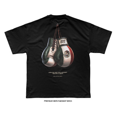 Dept. de Boxeo Mexico Boxing tee (Black) — Premium Heavyweight, back