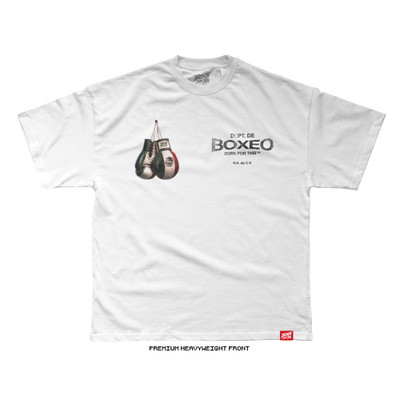 Dept. de Boxeo Mexico Boxing tee (White) — Premium Heavyweight, front