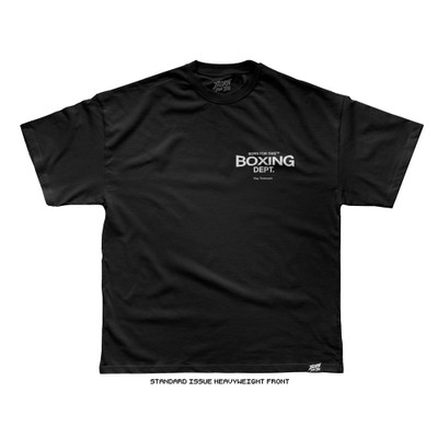 Born For This PAISLEY BOXING tee (Black) — Premium Heavyweight, front