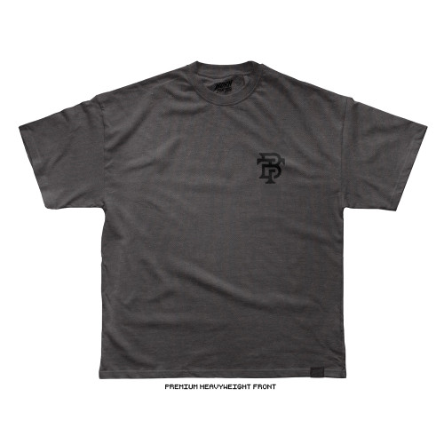 Born For This™ CORE Monogram Tee (Ash + Black) — front