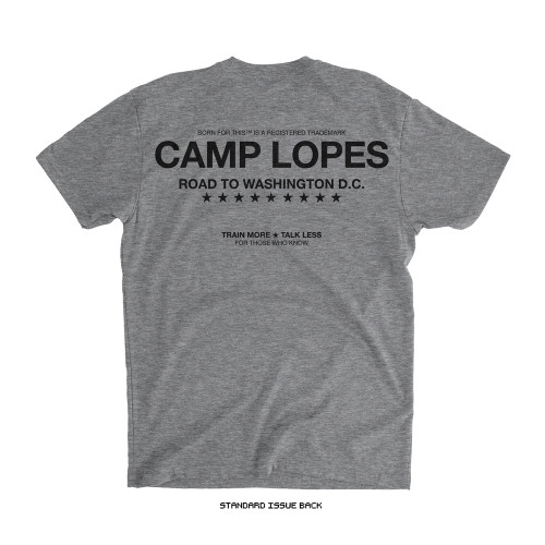Diego Lopes 'CAMP LOPES' Tee (Heather Gray) — back