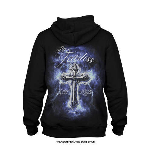 Joshua Van 'Fearless Cross' Premium + Signature Issue  Heavyweight Hoodie (Black) — back