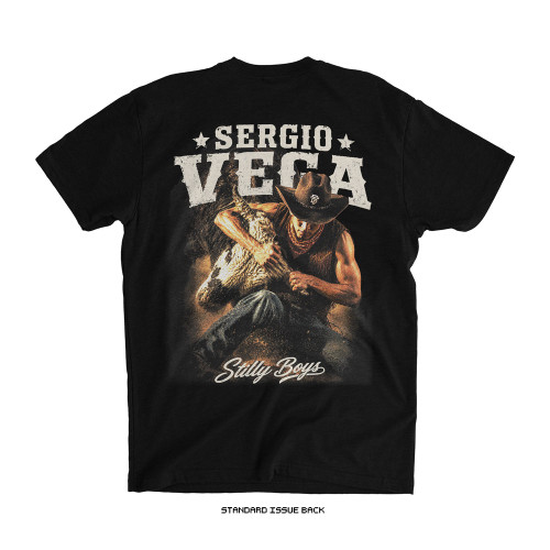 Sergio Vega 'SAY WHEN' Adult Tee (Black) — back