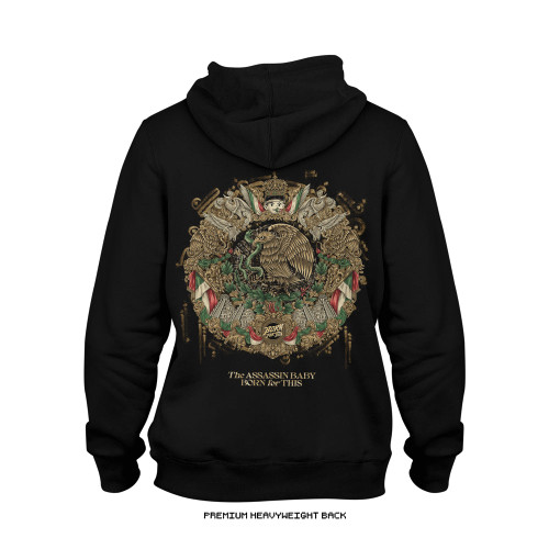 Brandon Moreno 'Mexico Querido' Heavyweight Hoodie (Black) — back