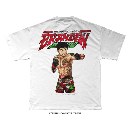 Brandon Moreno 'Super Assassin Baby KO' Tee (White) — back