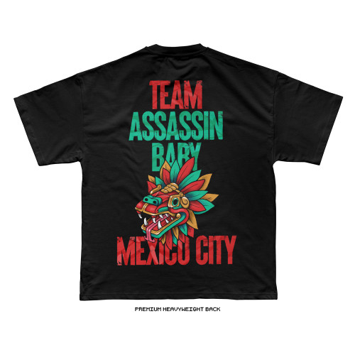 Brandon Moreno 'Team Assassin Baby Quetzal' Tee (Black) — back