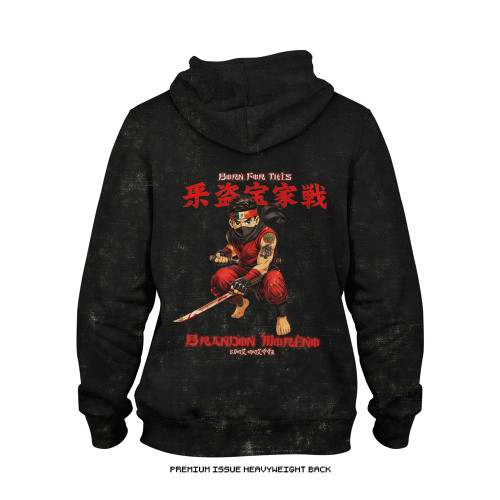 Brandon Moreno 'Assassin Baby Ninja' Hoodie (Black) — back