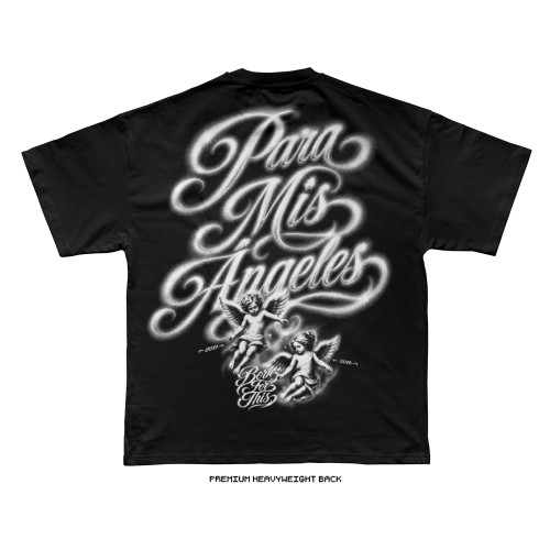 Tracy Cortez 'Para Mis Angeles' Tee (Black) — back