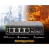 Intellinet Industrial 4-Port Gigabit Ethernet PoE++ Switch with 2 SFP Ports