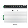 Intellinet Industrial 8-Port Gigabit Ethernet PoE+ Switch with 2 SFP Ports