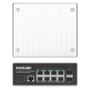 Intellinet Industrial 8-Port Gigabit Ethernet PoE+ Layer 2+ Web-Managed Switch with 2 SFP Ports