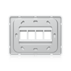 Ubiquiti UACC-WP-KEYSTONE-H-4P Universal Paintable 4-Port Horizontal Keystone Wall Plate (4-Pack)