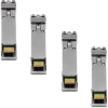 TRENDnet TEG-MGBS10/4 V4 4-Pack Single-Mode 1.25Gbps LC SFP Fiber Modules (10km)