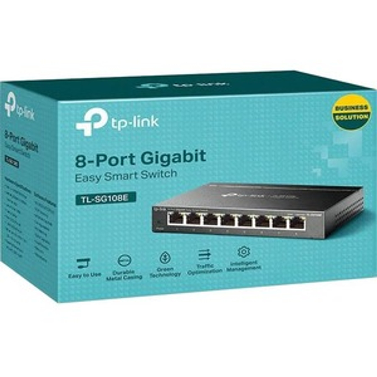  TP-Link 8 Port Gigabit Switch, Easy Smart Managed, Plug &  Play, Desktop/Wall-Mount, Sturdy Metal w/ Shielded Ports