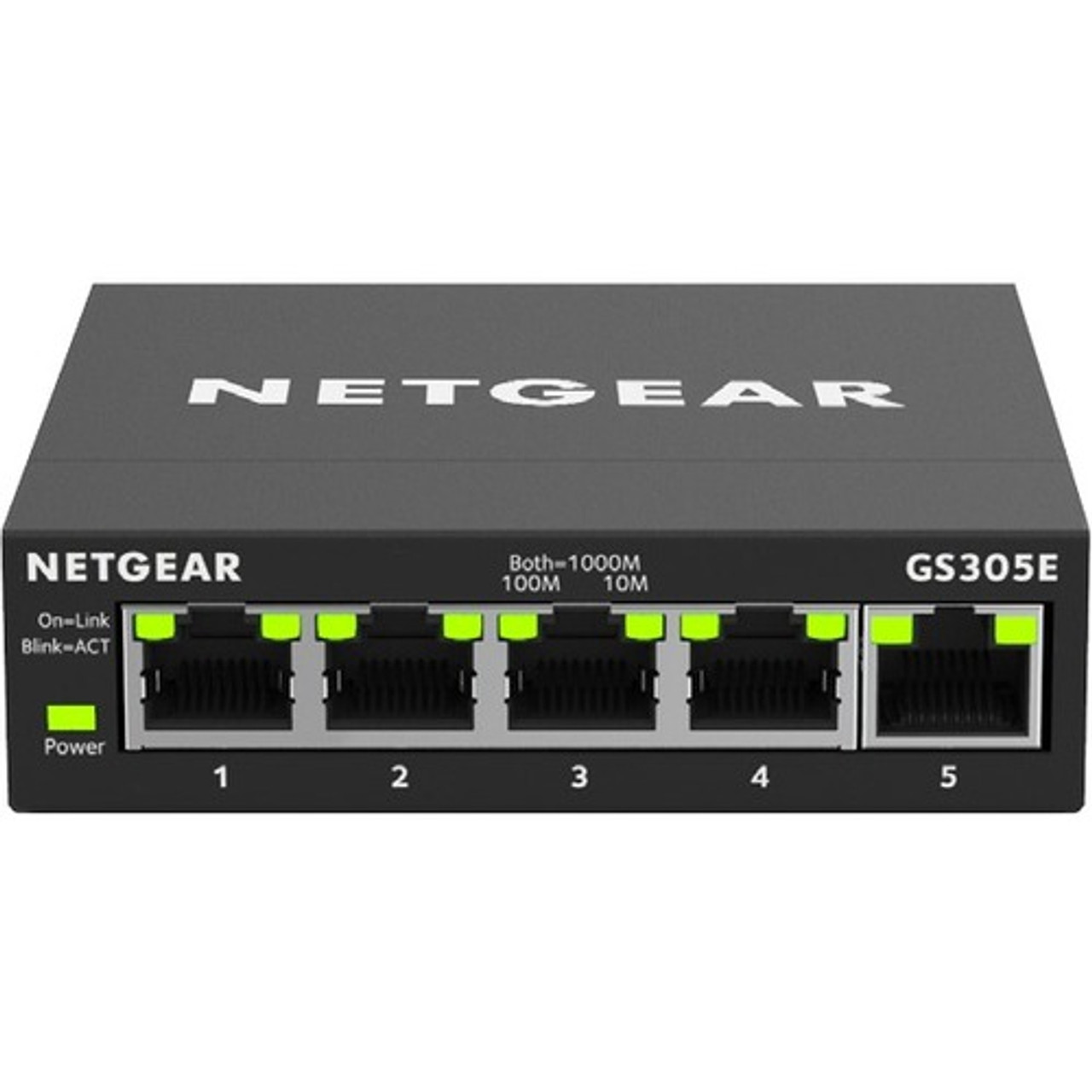 Netgear GS305E Ethernet Switch - 5 Ports - Manageable - Gigabit Ethernet -  1000Base-T - 2 Layer Supported - Power Supply - Twisted Pair - 1 Year