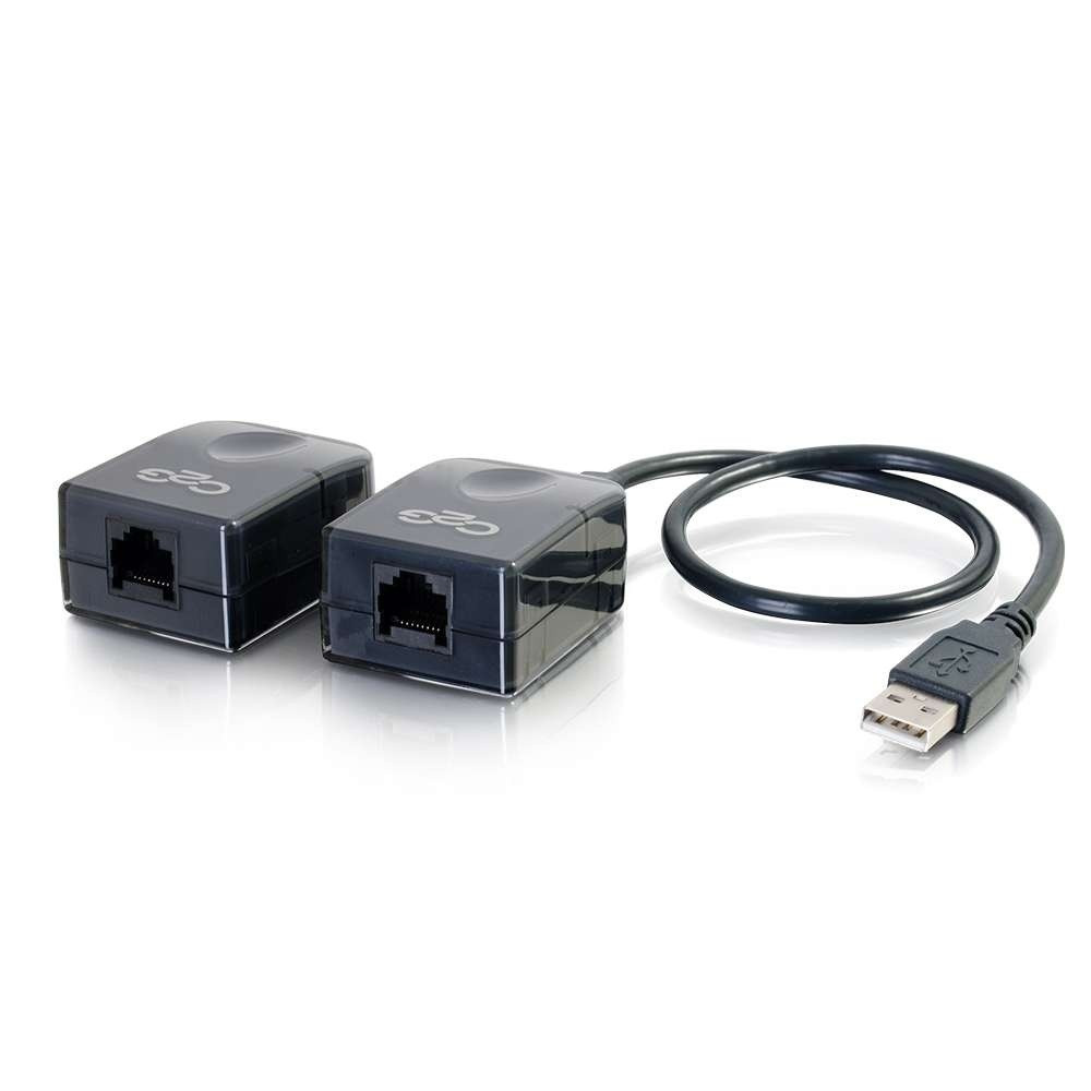 C2G 1-Port USB Extender - USB 1.1 Over Cat5 SuperBooster Dongle Extender